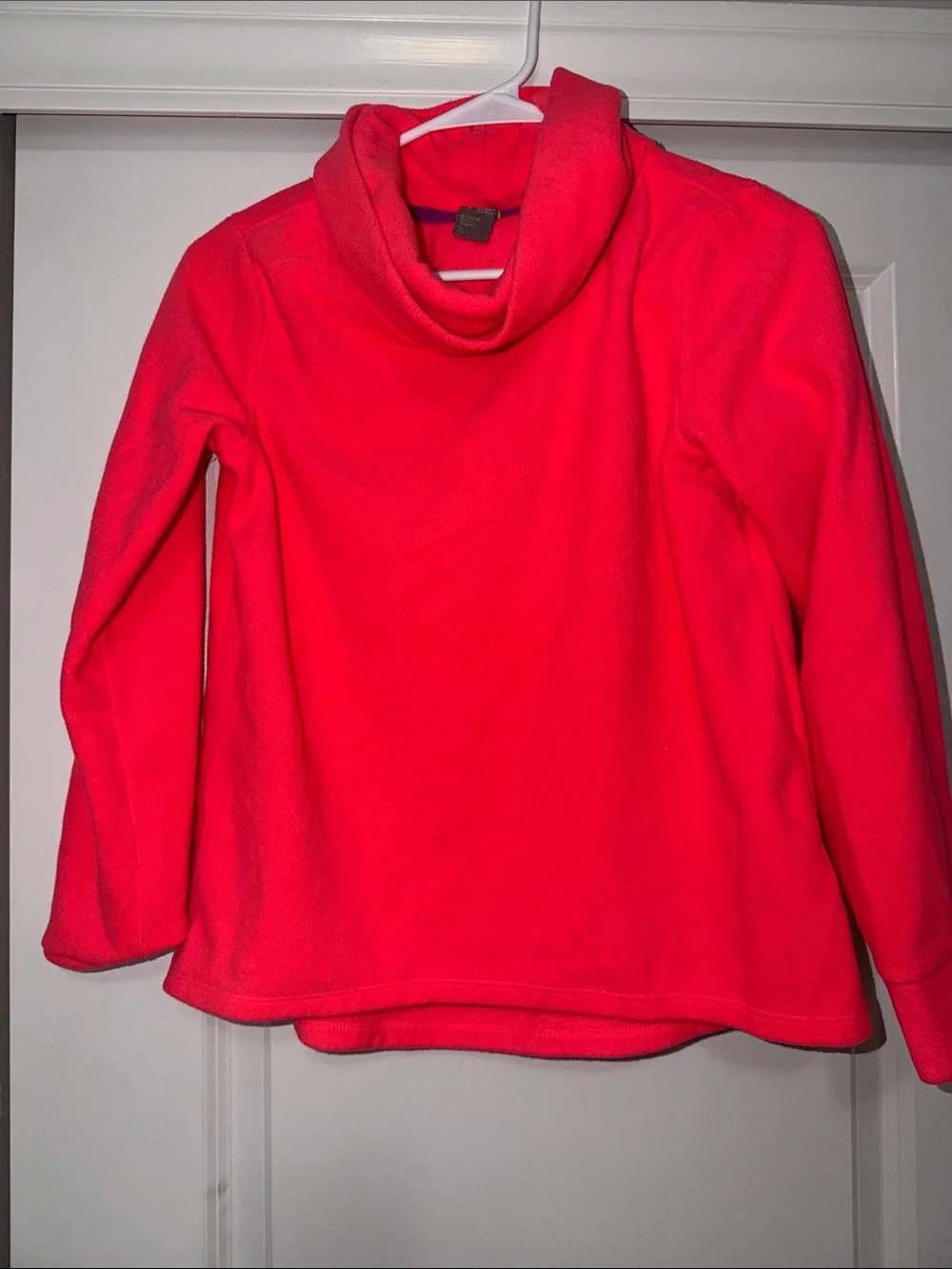 Old Navy Kids Neon Red Cowl Neck Fleece Hoodie